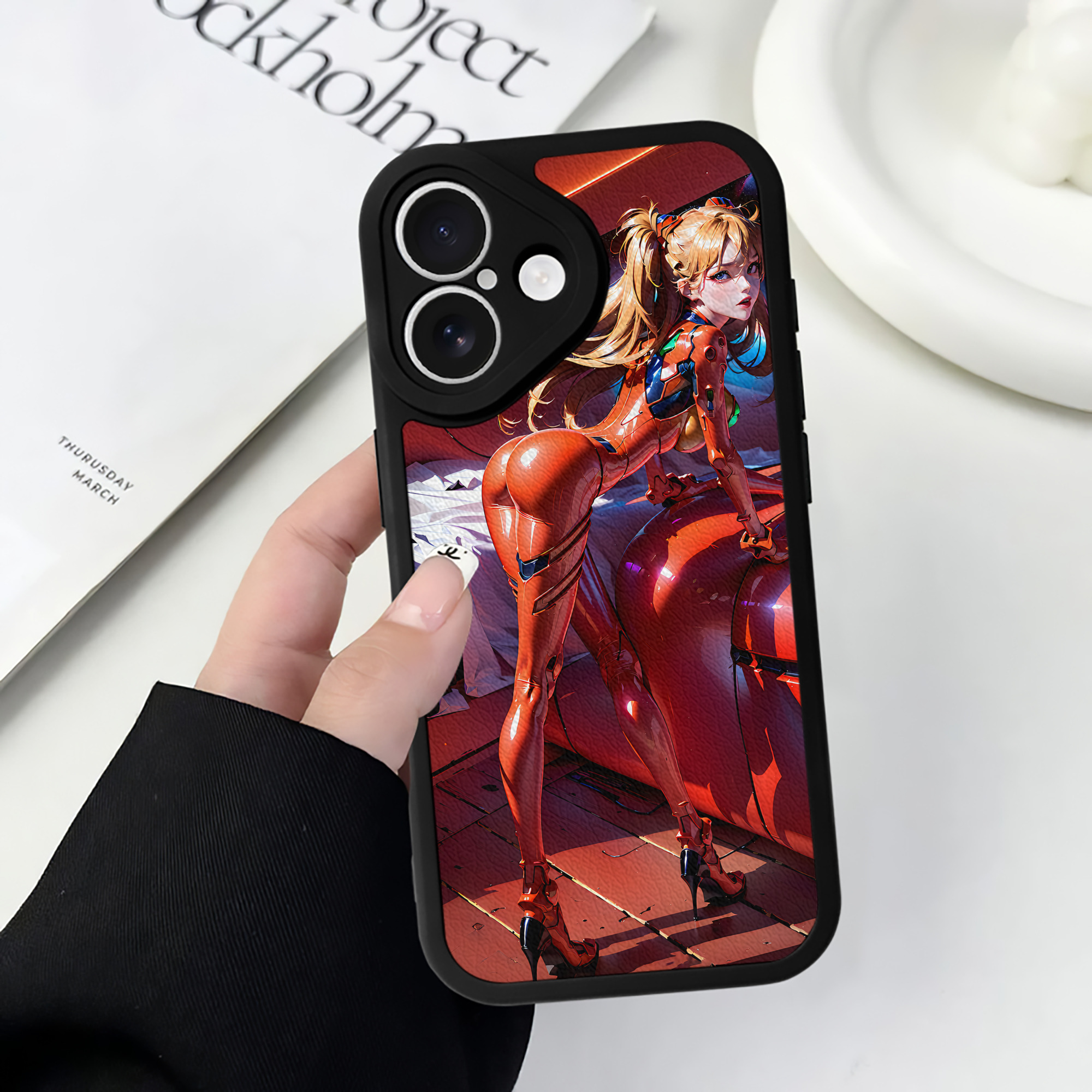 （画像用） EVA 新世紀エヴァンゲリオン 【iPhone 16シリーズ対応】シリコンスマホケース（レザー調） 材質：シリコン